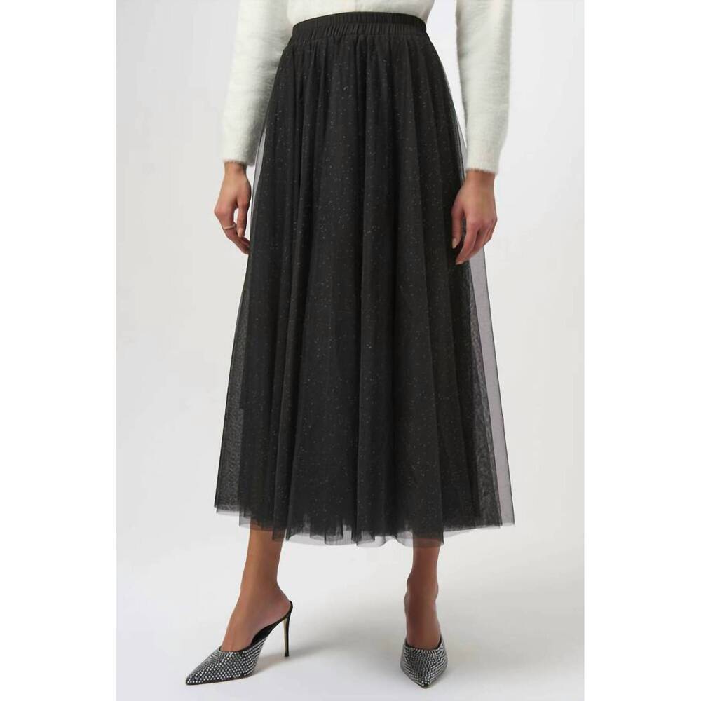 NEW JOSEPH RIBKOFF tulle flared skirt in black